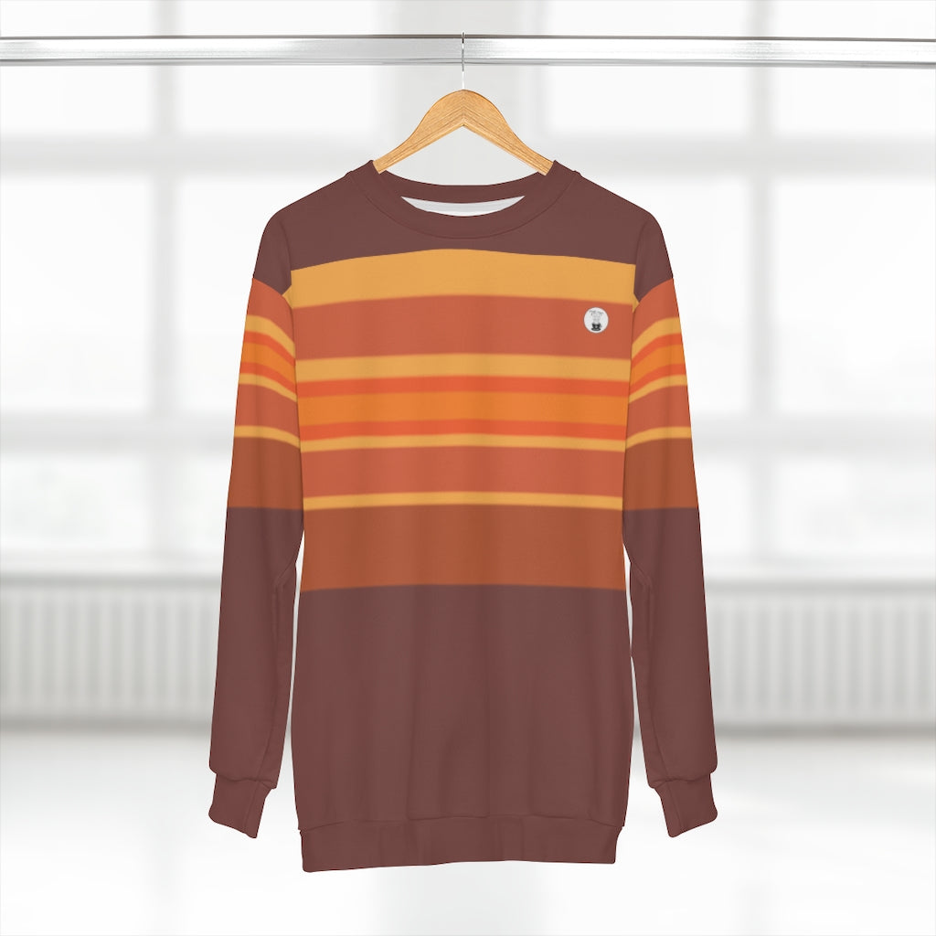 red orange striped Unisex Sweatshirt