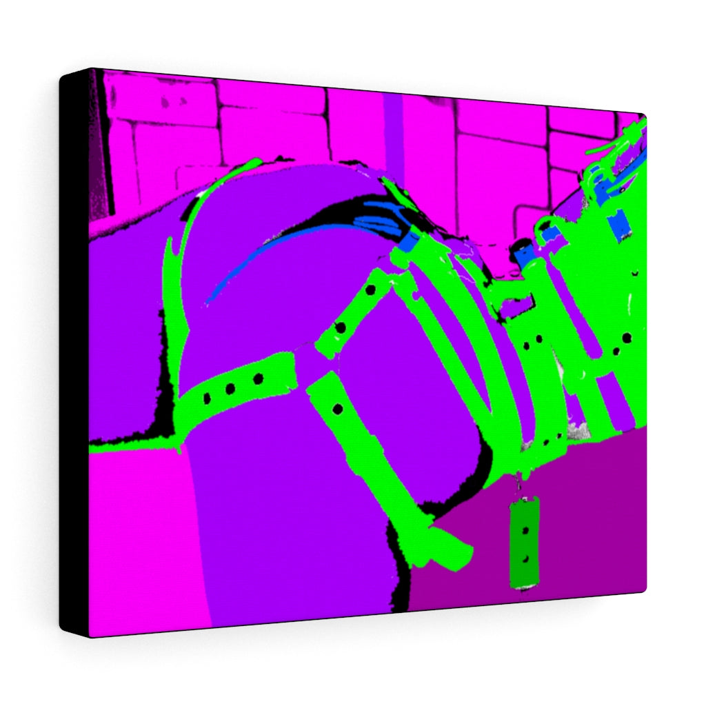 Purple Straps Stretched Canvas