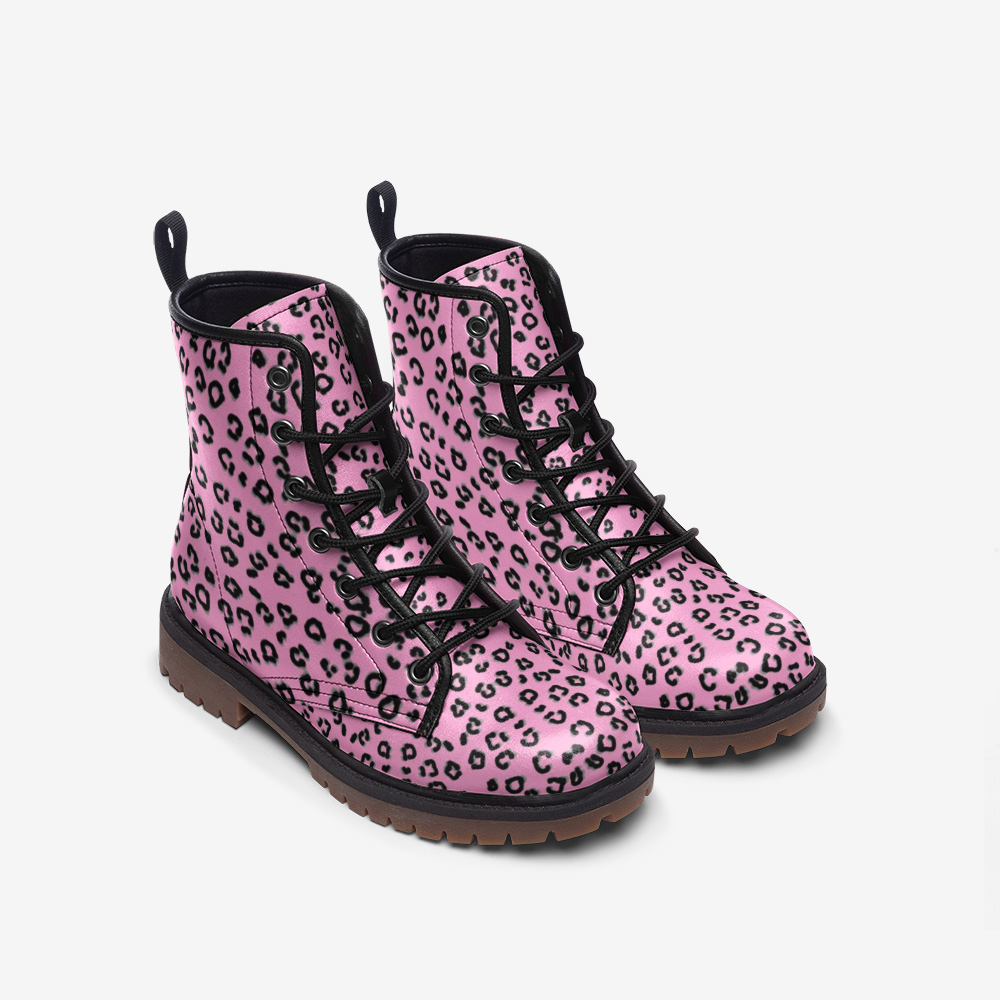 Pink Cheetah Leather Lightweight boots MT
