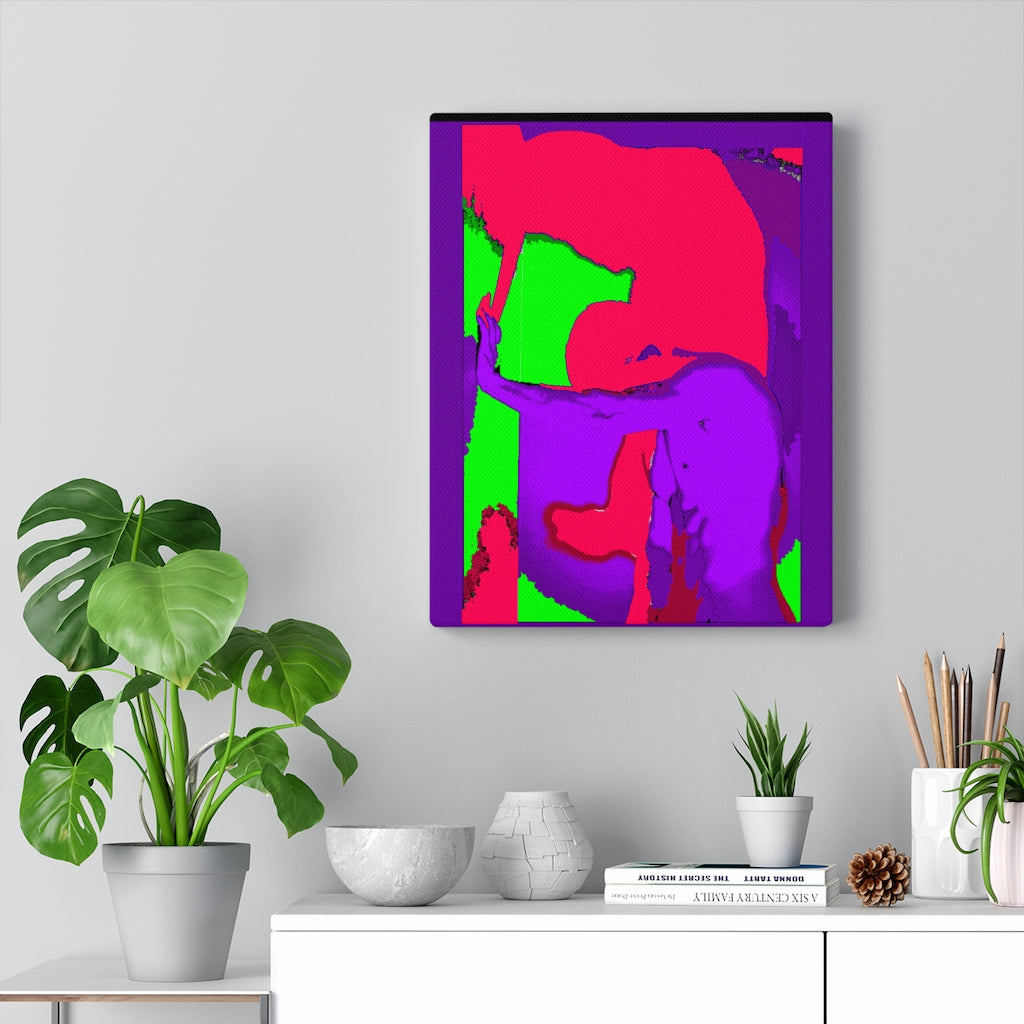 The Monster Above Me Stretched Canvas