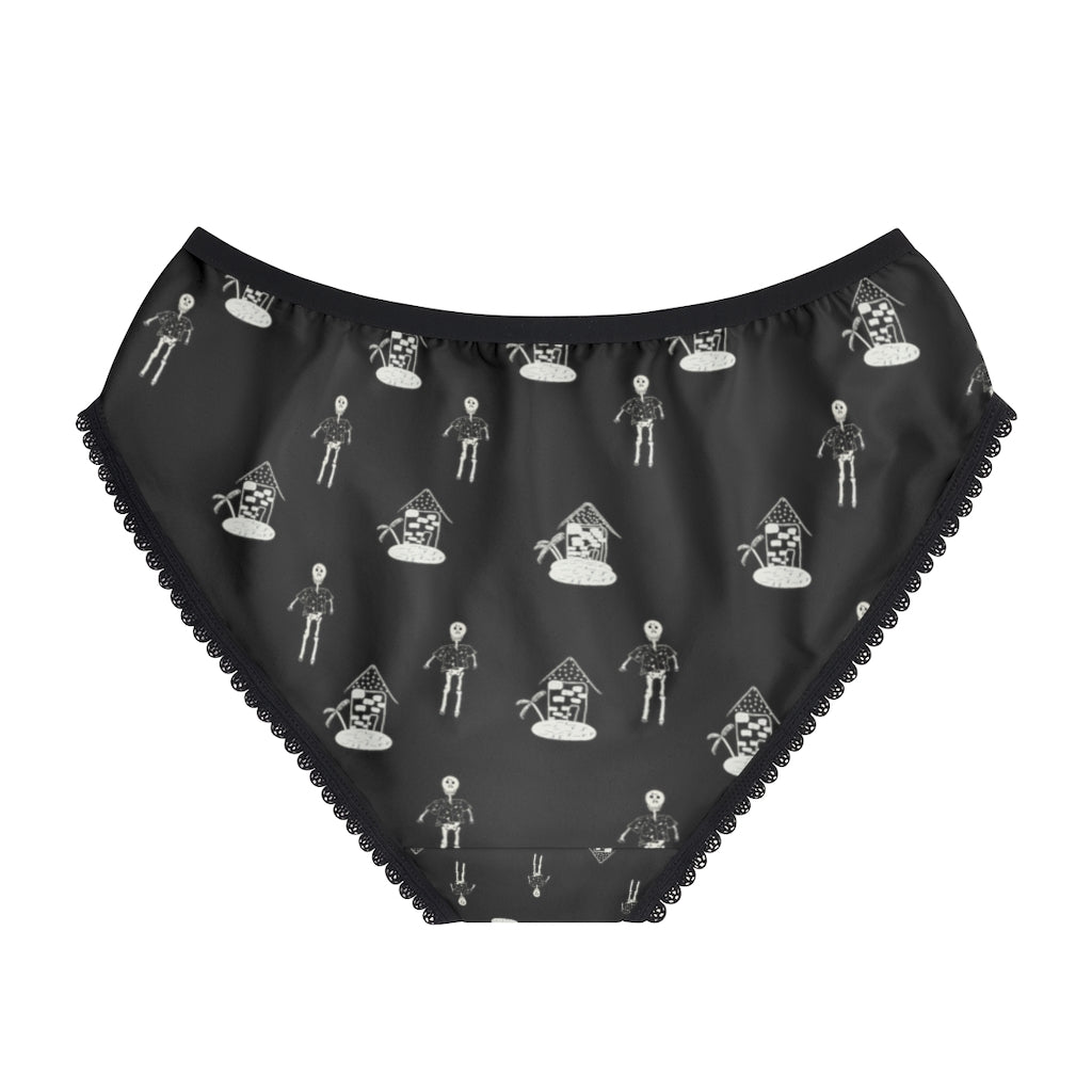hawaiian skeleton Fem Briefs