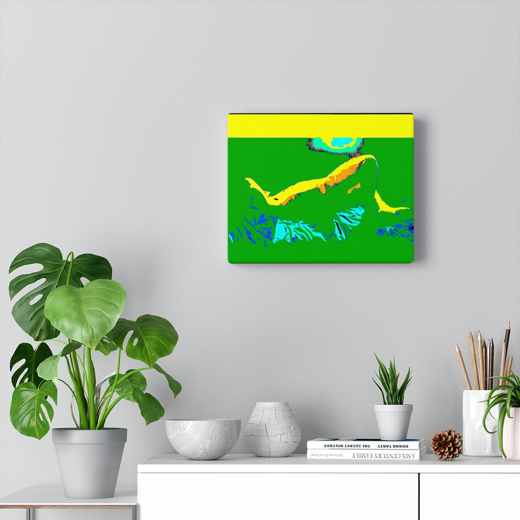 His Green Shadow Stretched Canvas