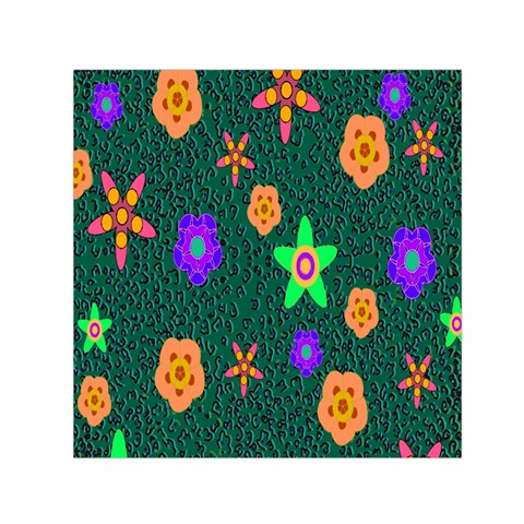 cheeta floral Small Satin Scarf