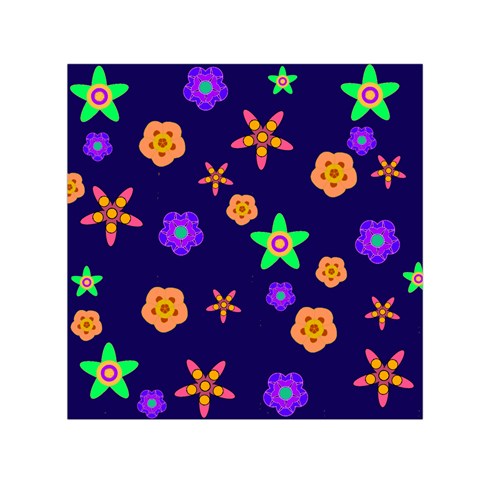 indigo flower indigo Small Satin Scarf