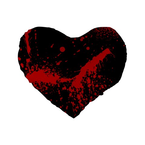 black blood Standard 16" Premium Flano Heart Shape Cushion