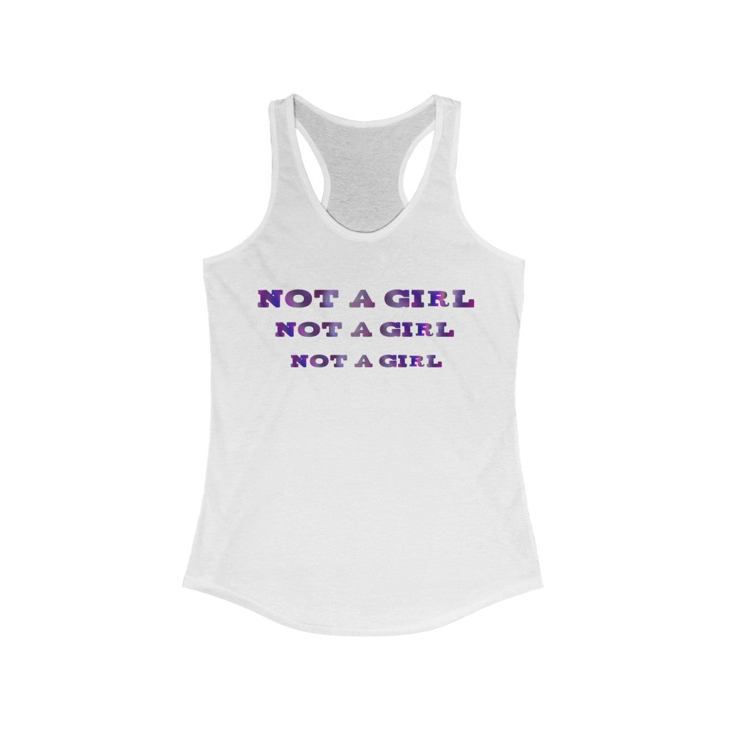 Not A Girl Racerback Tank