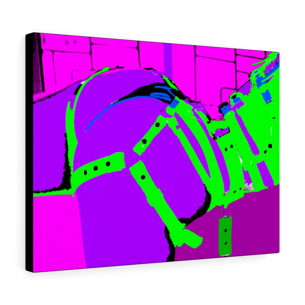 Purple Straps Stretched Canvas