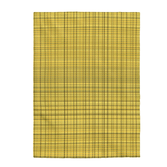 yellow y2k plaid Velveteen Plush Blanket
