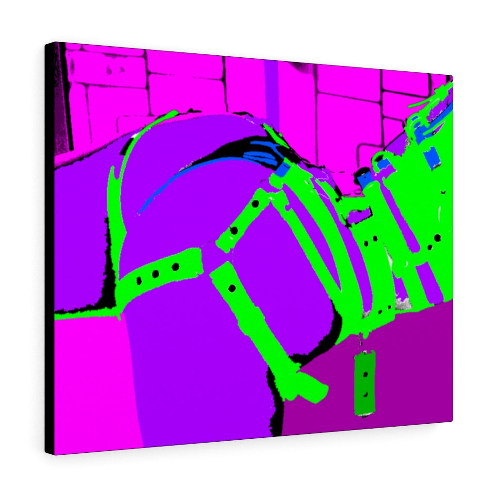 Purple Straps Stretched Canvas