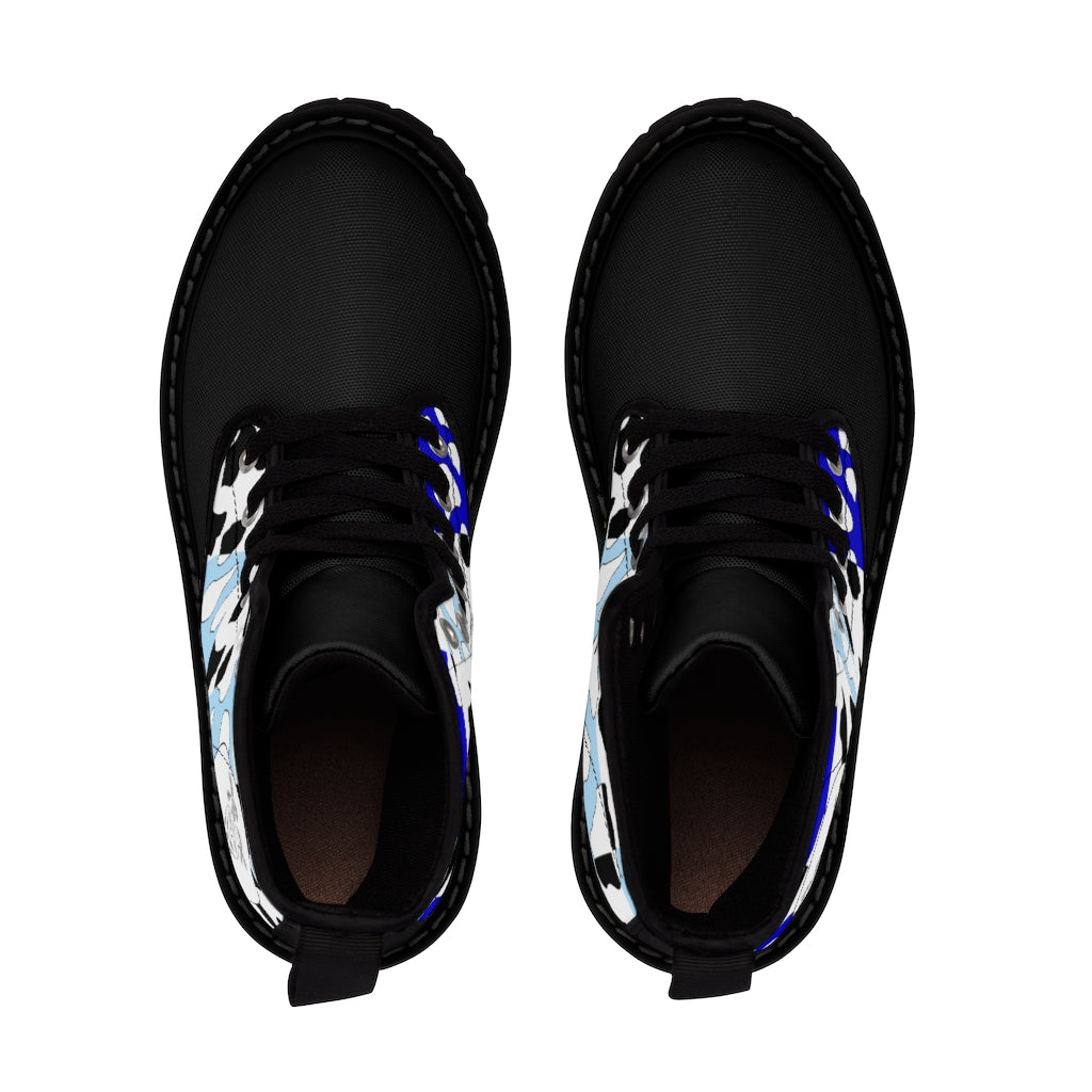 Cowboi Blue Large Sized Canvas Boots