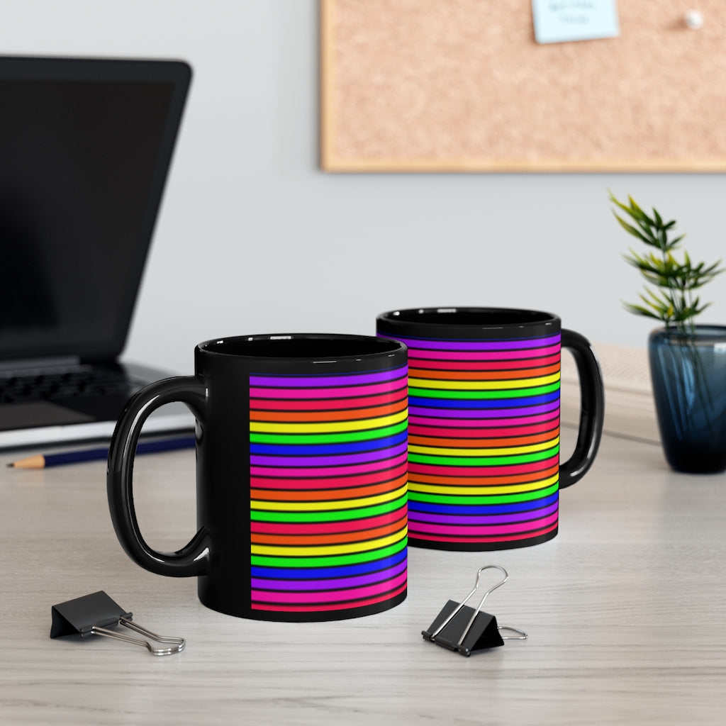 Rainbow Stripe mug 11oz