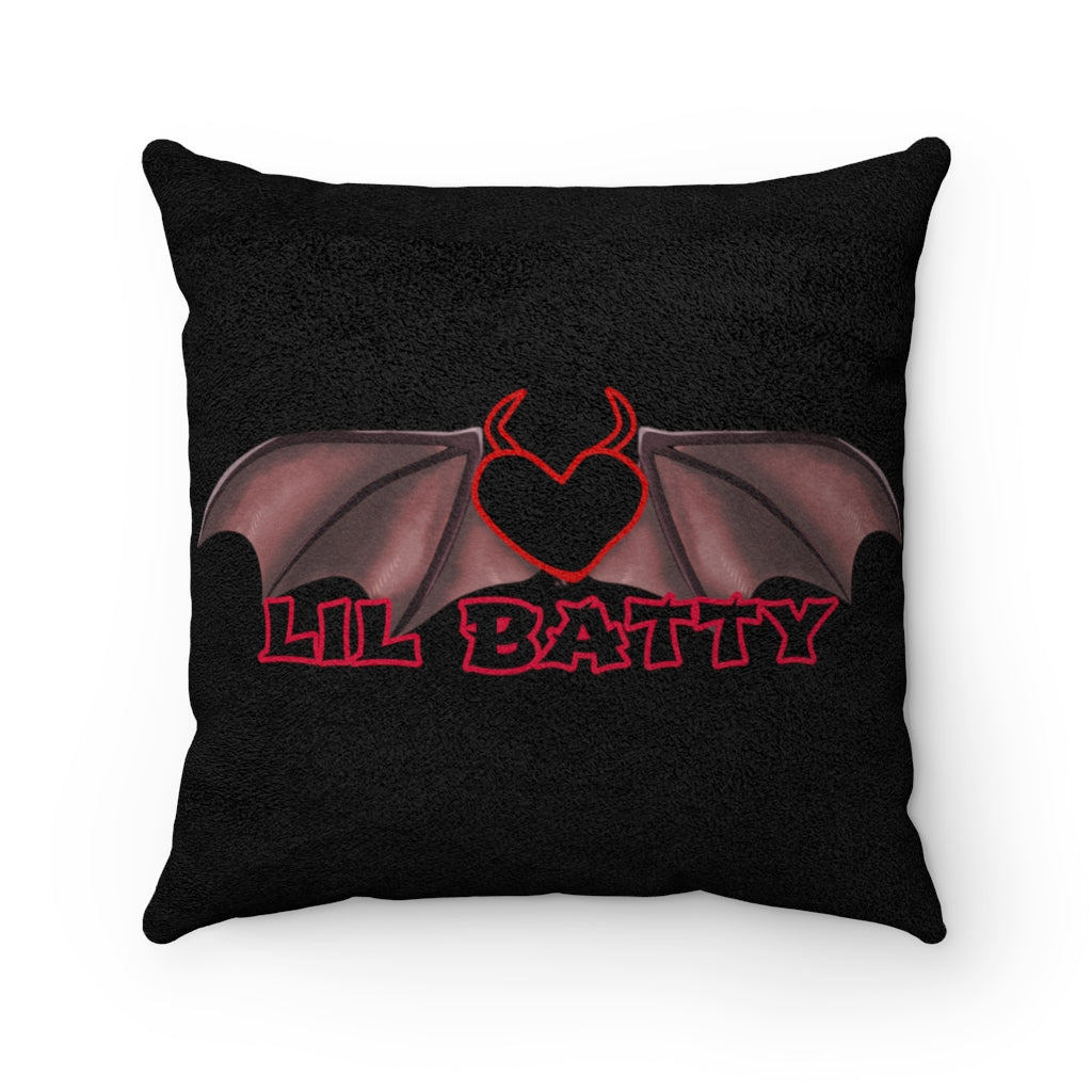 lil' batty Faux Suede Square Pillow