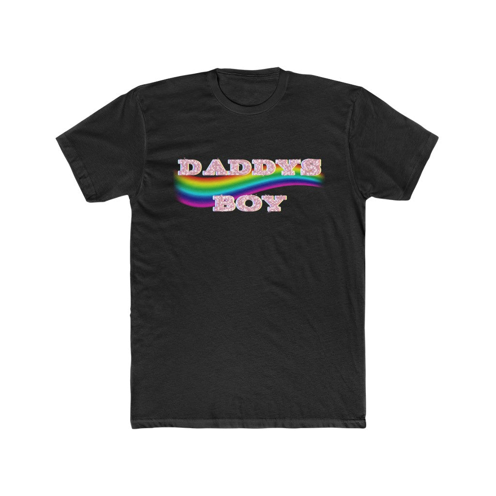 Daddys Boy Rainbow Cotton Crew Tee