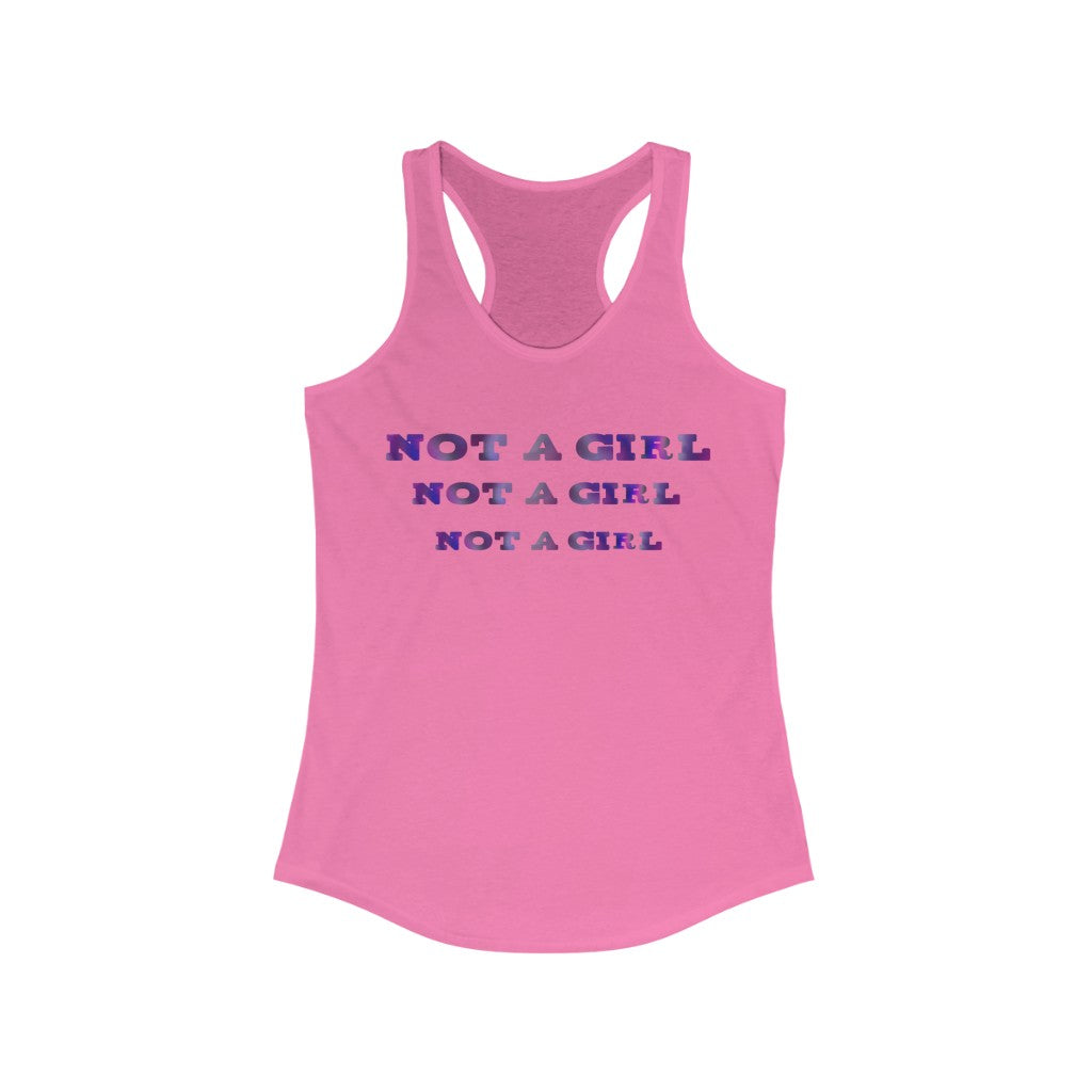 Not A Girl Racerback Tank