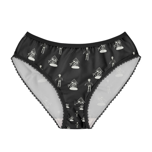 hawaiian skeleton Fem Briefs