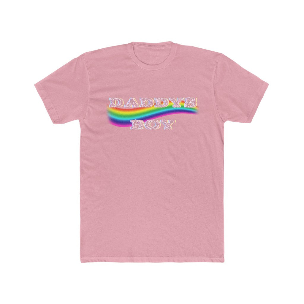 Daddys Boy Rainbow Cotton Crew Tee