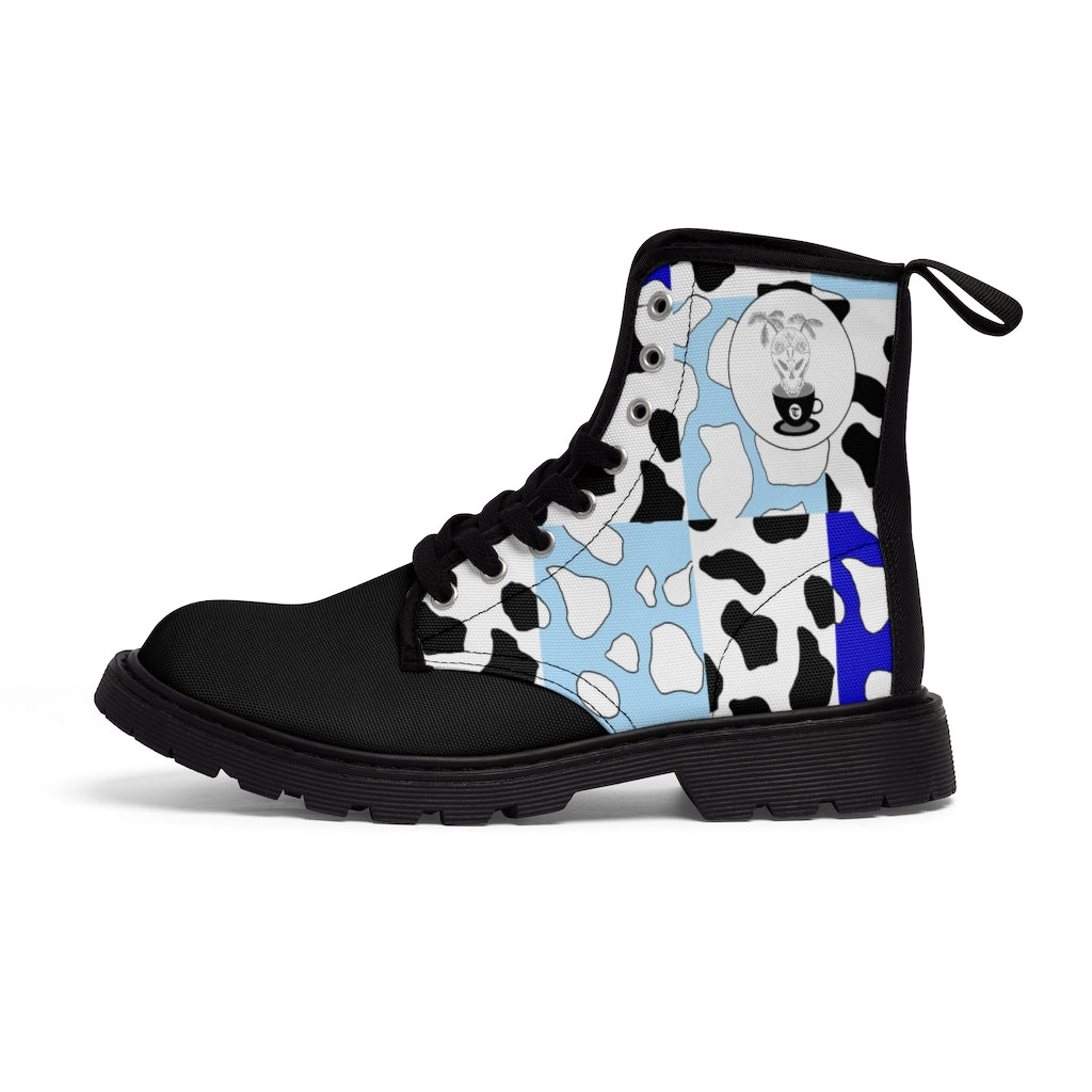 Cowboi Blue Large Sized Canvas Boots