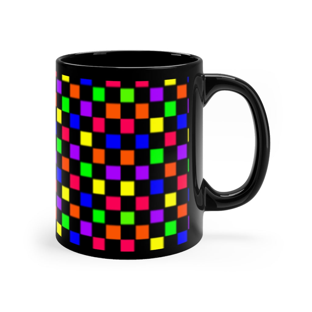 Rainbow Checker mug 11oz