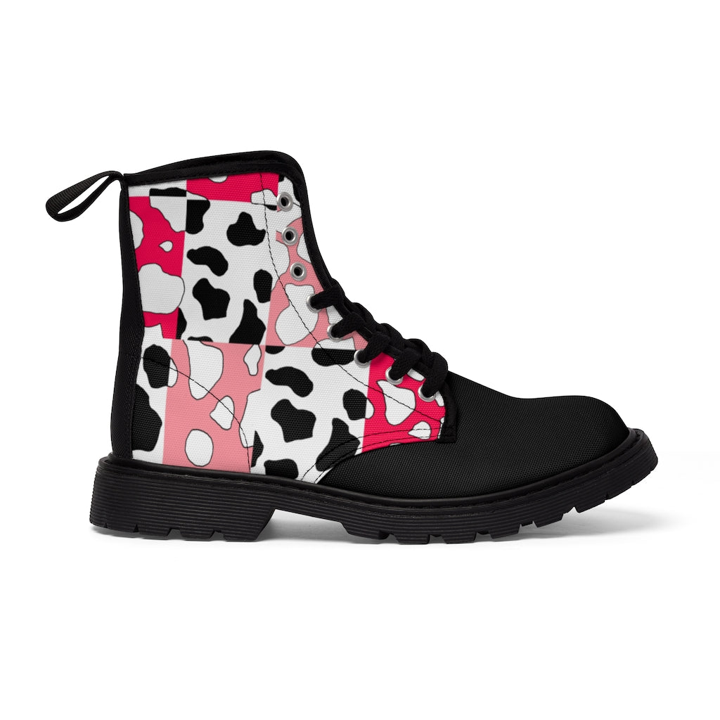 Cowboi Pink Small Sized Canvas Boots