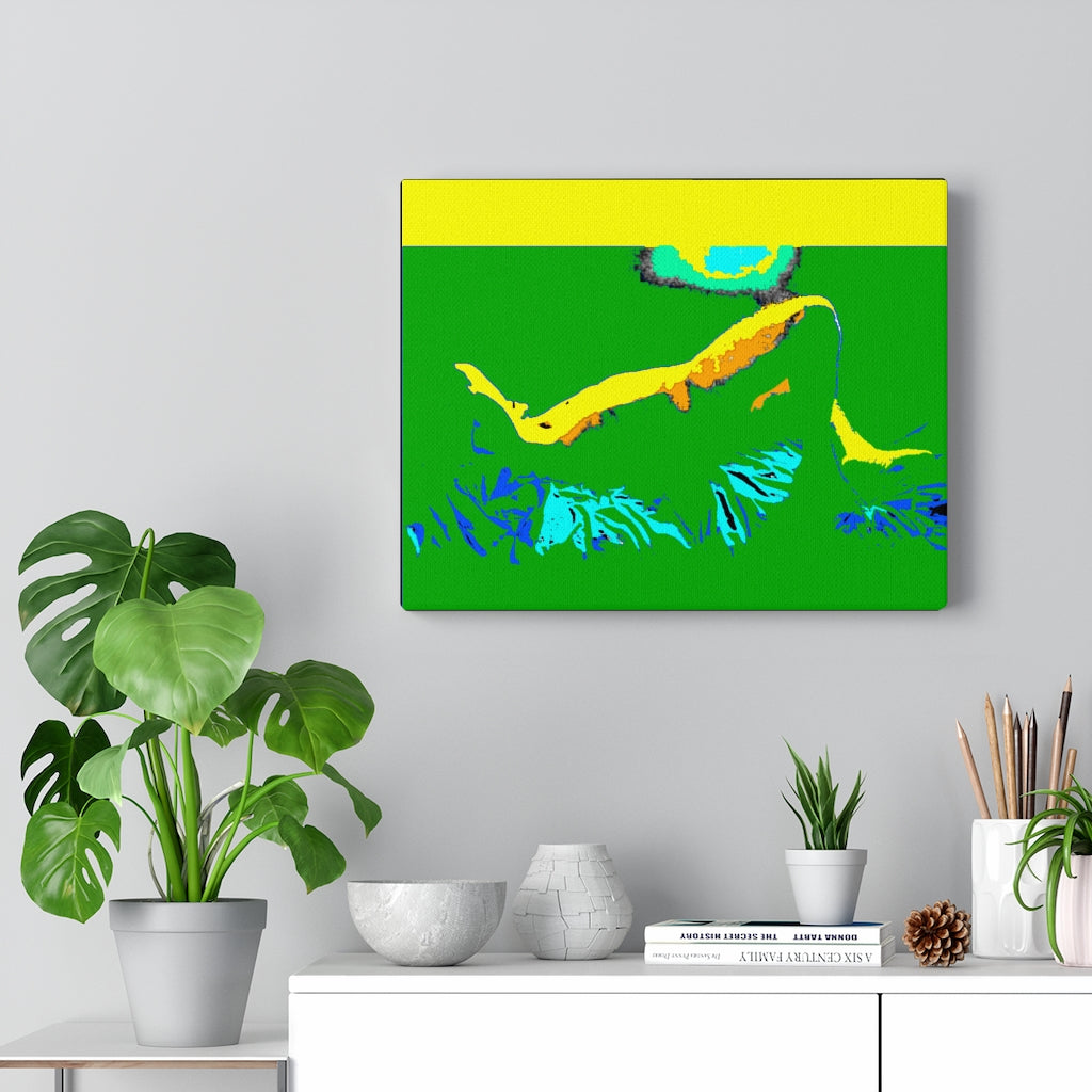 His Green Shadow Stretched Canvas