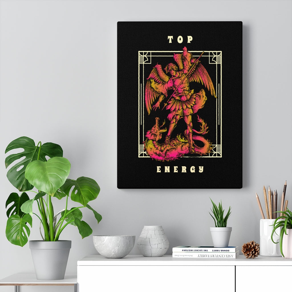 Top Energy Statue Stretched Canvas
