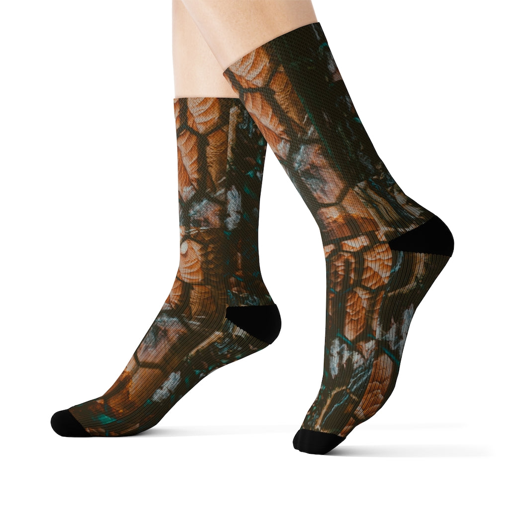 Dino Print Sublimation Socks