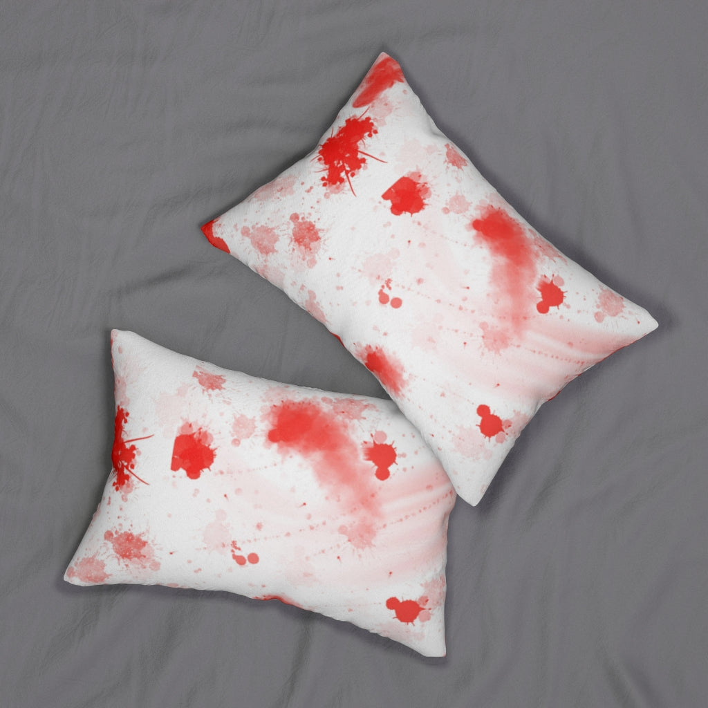 blood spatter Spun Polyester Lumbar Pillow