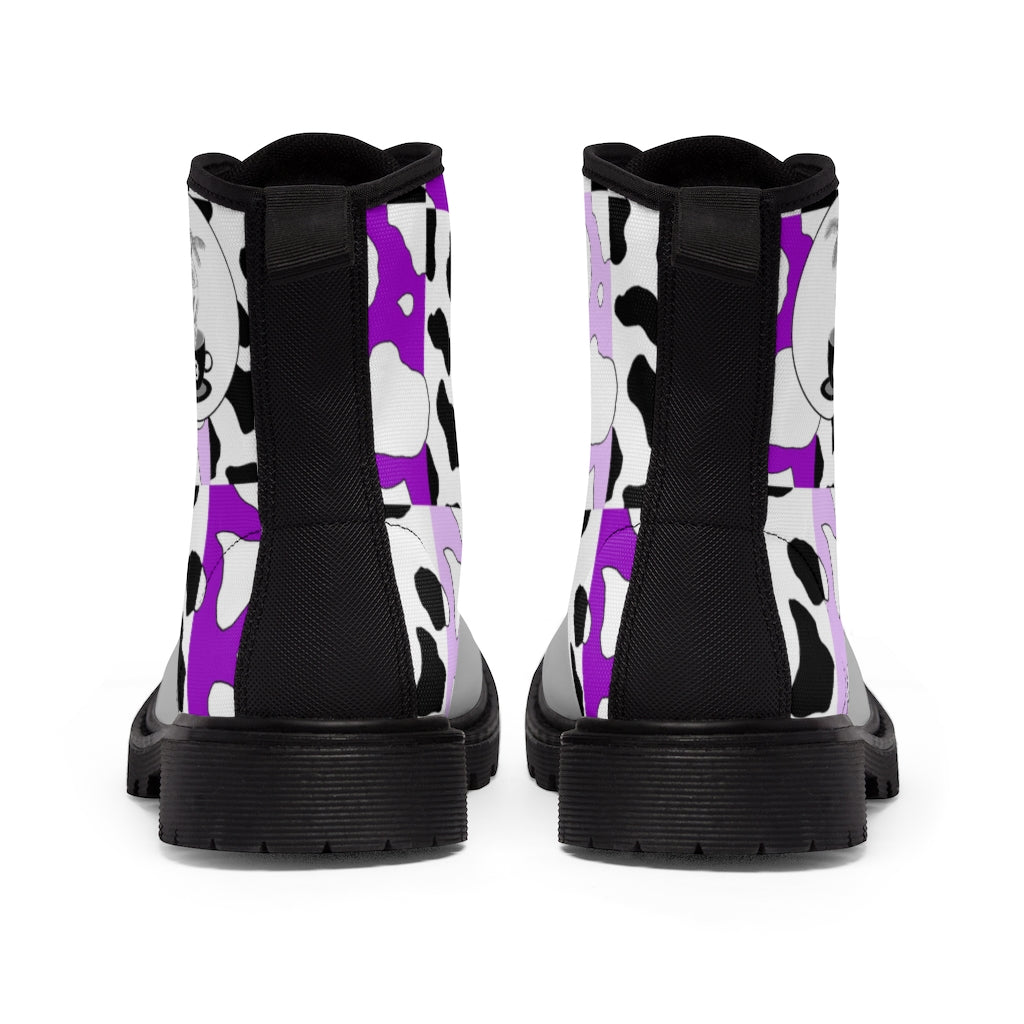 Cowboi Purple Large Sized Canvas Boots