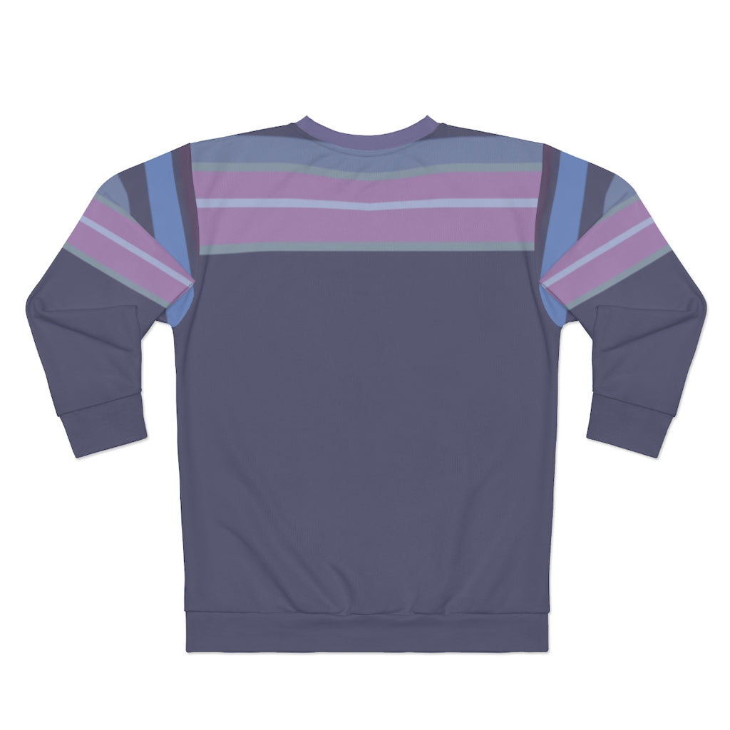 blue indigo striped Unisex Sweatshirt