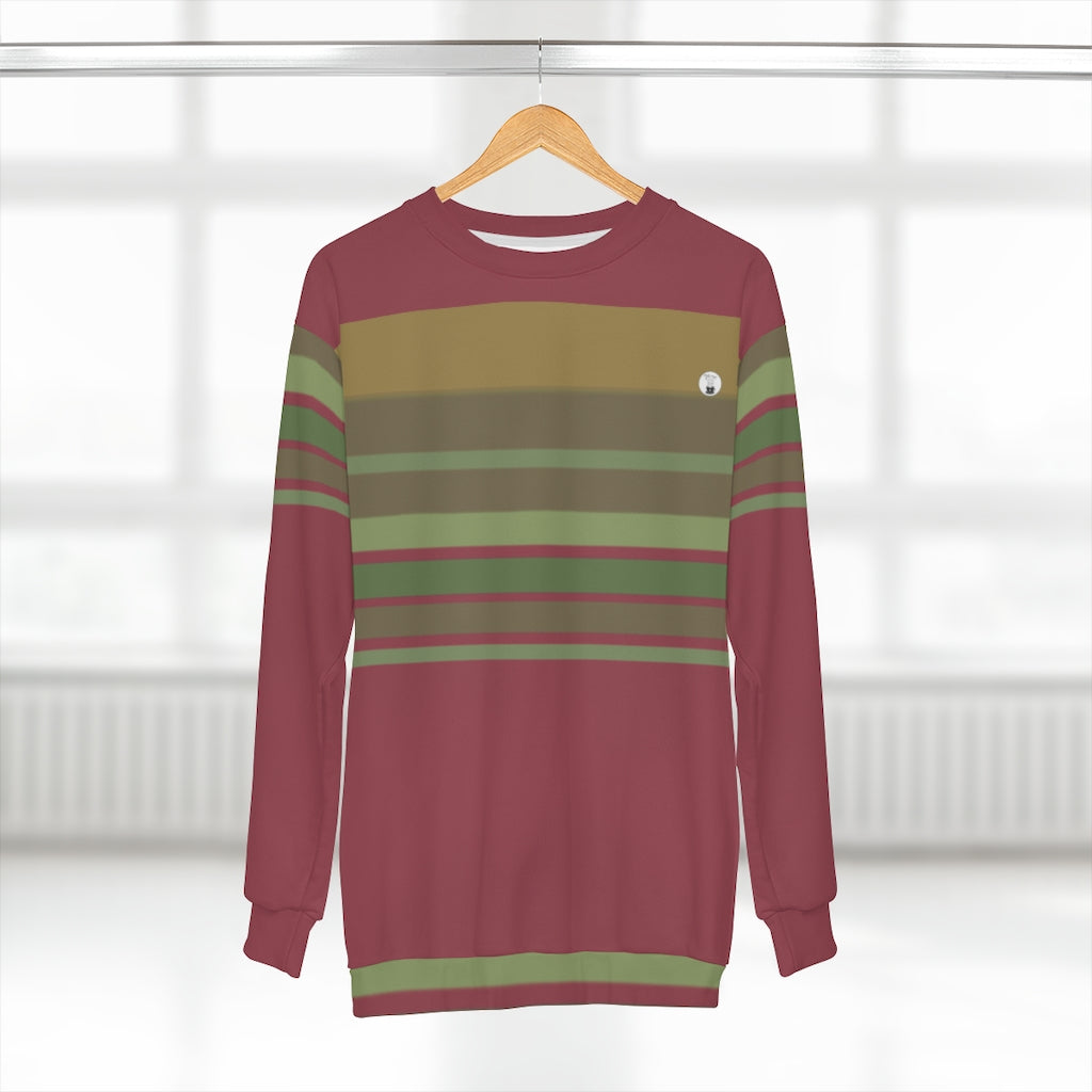 red green striped Unisex Sweatshirt