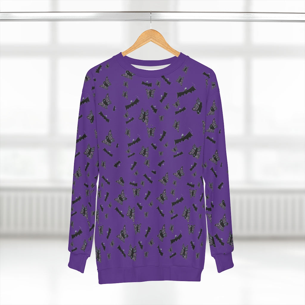 Butterflies and Bats purple Sweatshirt