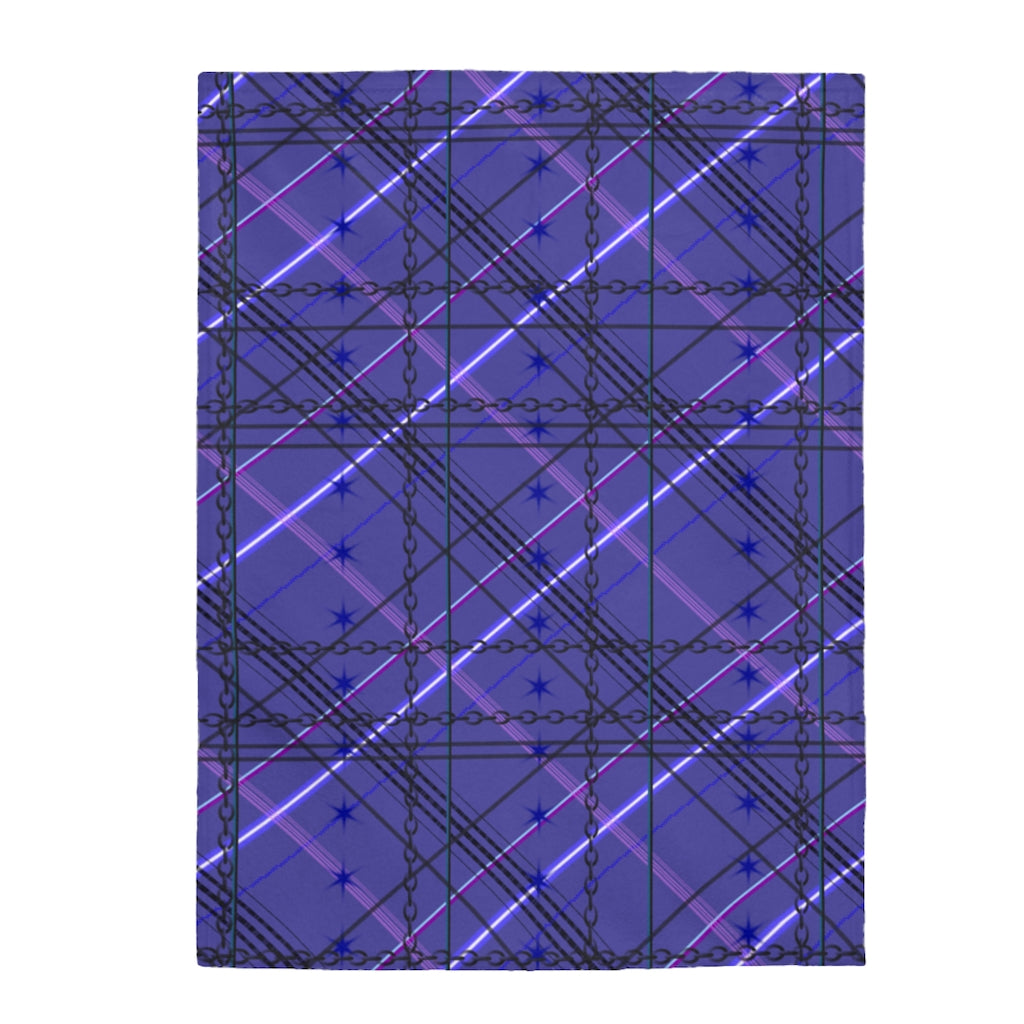 purple plaid Velveteen Plush Blanket