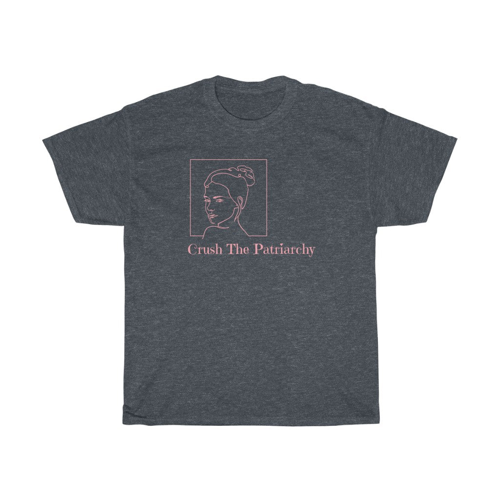 Crush The Patriarchy Pink Cotton Tee
