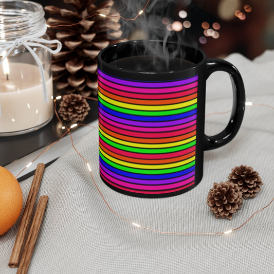 Rainbow Stripe mug 11oz