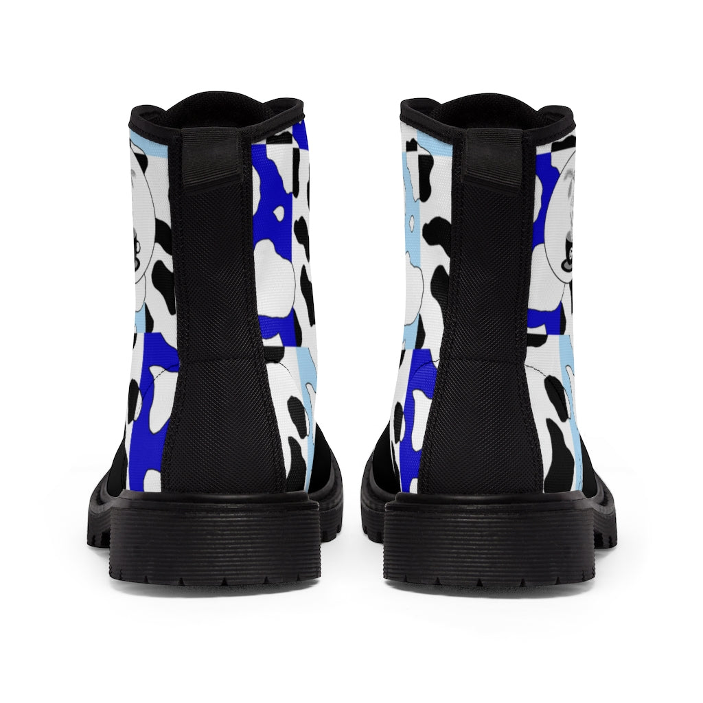 Cowboi Blue Large Sized Canvas Boots