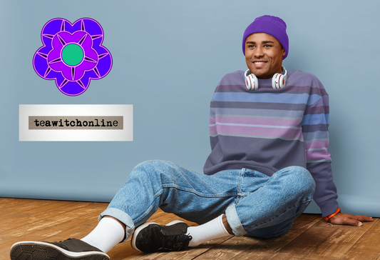 blue indigo striped Unisex Sweatshirt