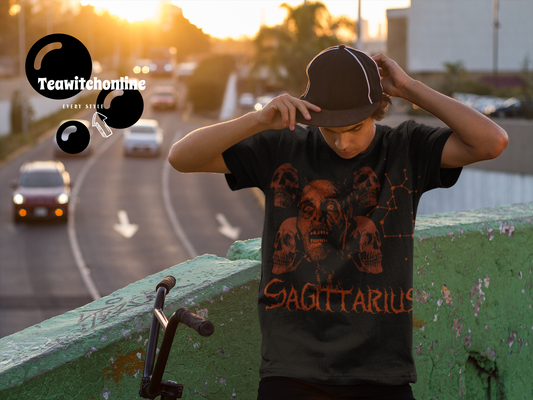 Sagittarius Metal Zodiac Cotton Tee